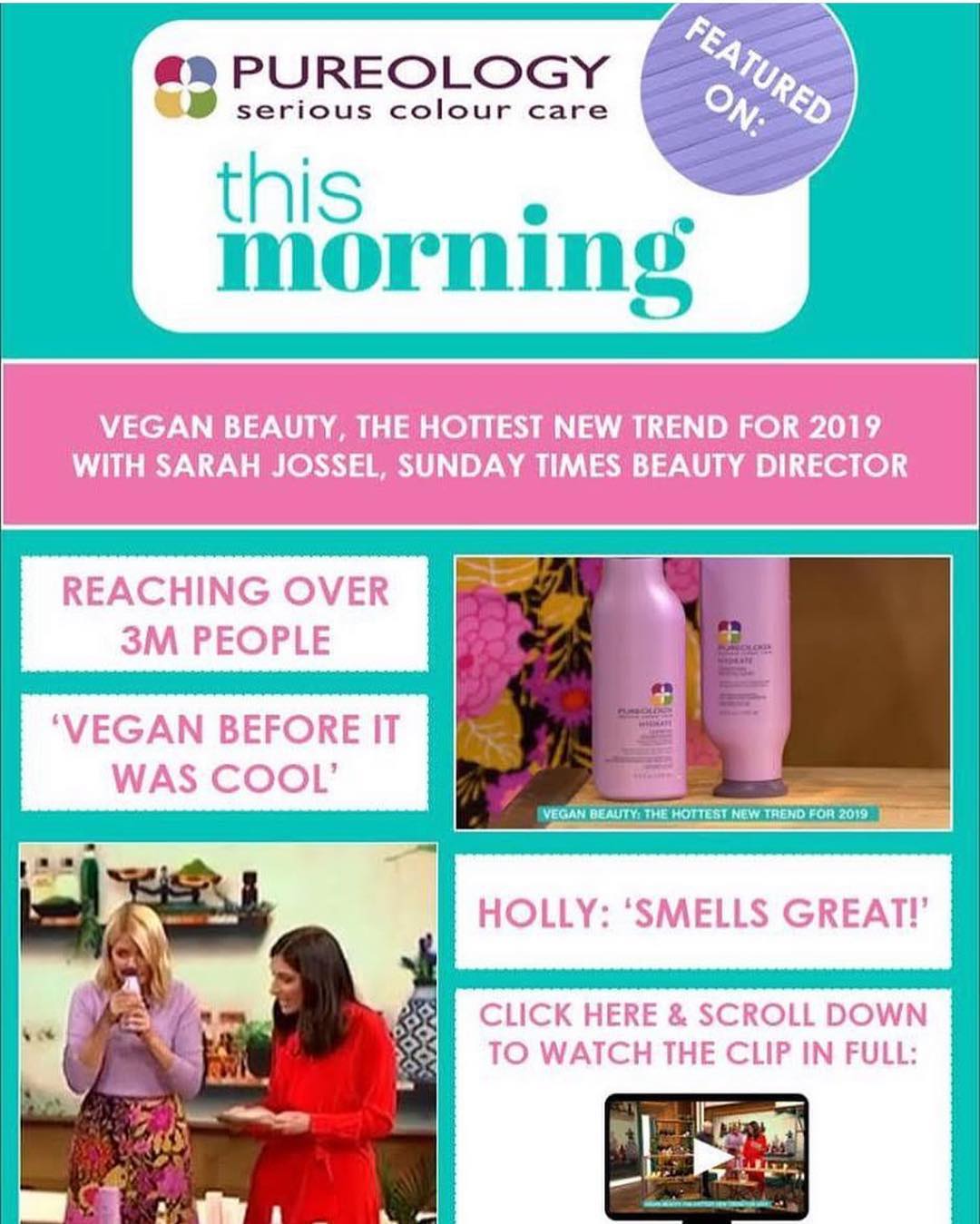 Pureology Vegan Hair Care on This Morning